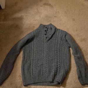 Daniele Blasi Mens Wool Blend Cable Knit Sweater sz M button brown Made in Italy